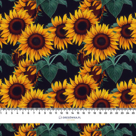 GEMALTE SONNENBLUMEN M. 1 - leichte Maschenware angeraut