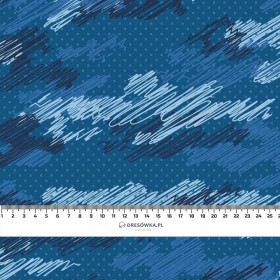 CAMOUFLAGE - Kritzelei / classic blue - Hydrophober angerauter Wintersweat
