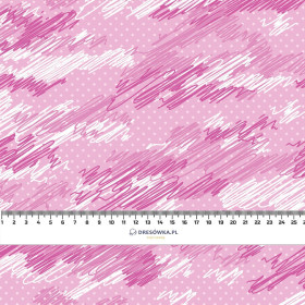 CAMOUFLAGE - Kritzelei / fuchsie - Hydrophober angerauter Wintersweat