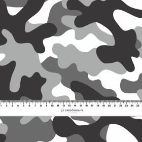 CAMOUFLAGE GRAU - Hydrophober angerauter Wintersweat