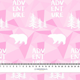 BÄREN (Adventure) / rosa - leichte Maschenware angeraut