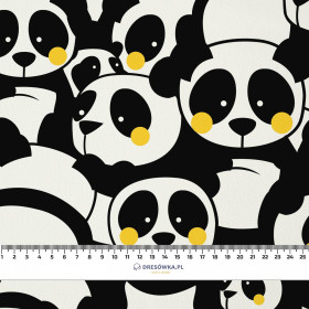 100CM PANDAS / gelb  - Krepp