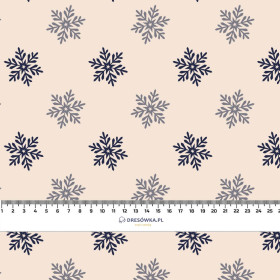 SCHNEEFLÖCKCHEN M. 5 (WINTERZEIT) / beige - Baumwoll Webware