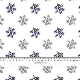SCHNEEFLÖCKCHEN M. 5 (WINTERZEIT) / weiß - Baumwoll Webware