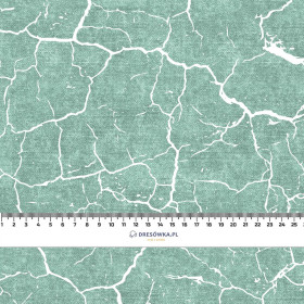 VERBRANNTE ERDE (weiß) / ACID WASH (modern mint) - Webware für Tischdecken