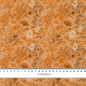 SUNDIAL ORANGE / FLOWERS - Baumwoll Webware