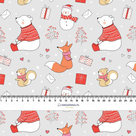 WINTERFREUNDE (WINTERSPIEL) - leichte Maschenware angeraut