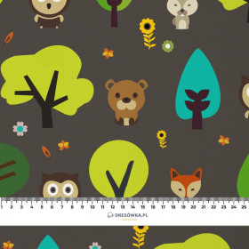 TIERCHEN IM WALD - Baumwoll Webware