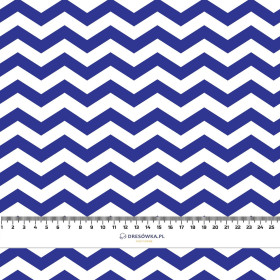 ZICKZACK / blau - Baumwoll Webware