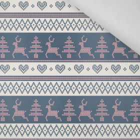 RENTIERE M.3 / dunkelblau (NORWEGISCHE MUSTER) - Wintersweat angeraut mit Elastan ITY