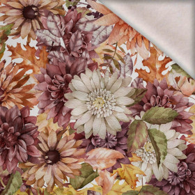 HERBSTBLUMEN (GOLDENER HERBST) - leichte Maschenware angeraut