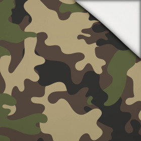 CAMOUFLAGE OLIVE - leichte Maschenware angeraut