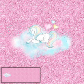 EINHORN / Glitter (WUNDERLAND) - panoramisches Paneel (60cm x 155cm)