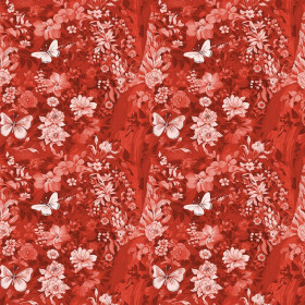 LUSCIOUS RED / FLOWERS - Nylonstoff PUMI