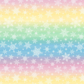 SCHNEEFLOCKEN MST. 2 / REGENBOGEN STREIFEN XL Ms. 2 