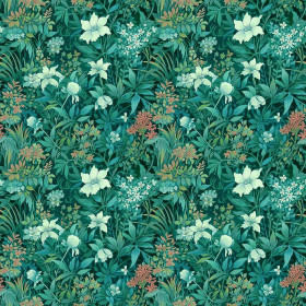 VERDIGRIS / FLOWERS - Nylonstoff PUMI