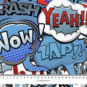 COMICS (blau - rot) - Nylonstoff PUMI