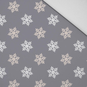 SCHNEEFLÖCKCHEN M. 5 (WINTERZEIT) / grau - HOME DECOR PREMIUM Webware