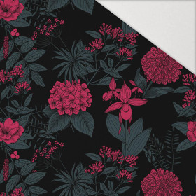 BLUMEN / viva magenta - Hydrophober angerauter Wintersweat