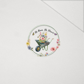 NO RAIN NO FLOWER - Paneel (60cm x 50cm) Hydrophober angerauter Wintersweat