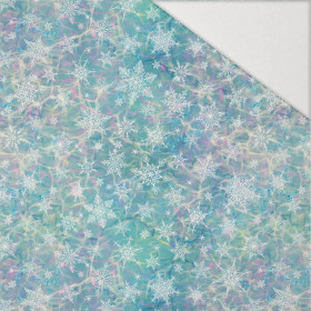 SCHNEEFLOCKEN MST. 2 / REGENBOGEN-OZEAN Ms. 2 - Hydrophober angerauter Wintersweat