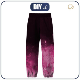 SOFTSHELL-HOSE (YETI) - KLECKSE (fuchsie) / schwarz