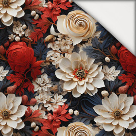 VIBRANT FLOWERS PAT. 1 - leichte Maschenware angeraut