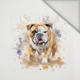 WATERCOLOR BULLDOG - Panel (60cm x 50cm) Lycra 300g