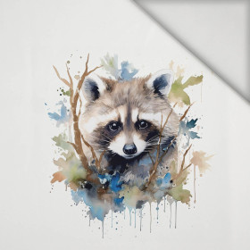 WATERCOLOR RACCOON ms. 1 - Paneel (75cm x 80cm) Lycra 300g