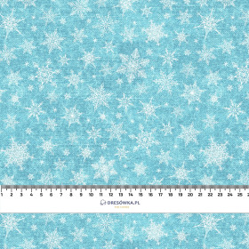 SCHNEEFLOCKEN MST. 2 / ACID WASH Marine  - Wasserabweisende Webware