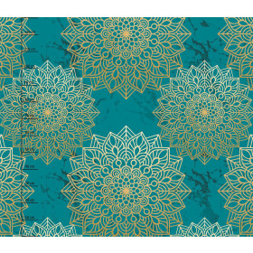MANDALA m. 5 / smaragd - Kleid-Panel