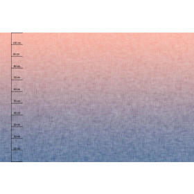 OMBRE / ACID WASH - blau (pfirsich) - panoramisches Paneel (110cm x 165cm)