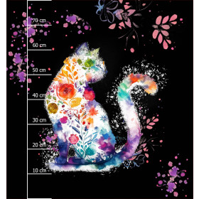 WATERCOLOR CAT MS. 2 - Paneel (75cm x 80cm) Wasserabweisende Webware