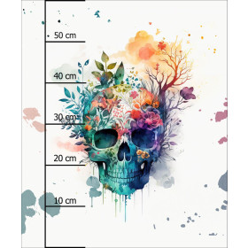 WATERCOLOR SKULL - Paneel (60cm x 50cm) Thermo lycra