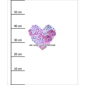 WE LOOK CUTE TOGETHER - Paneel (60cm x 50cm) Wintersweat angeraut mit Elastan ITY