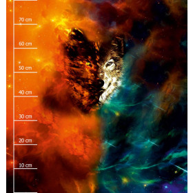 WOLF / Galaxis - Paneel (75cm x 80cm) leichte Maschenware angeraut