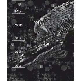 POLARWOLF - Paneel (60cm x 50cm) leichte Maschenware angeraut