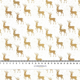 GOLDENE HIRSCHE m. 2 (WEIßE WEIHNACHTEN) - Baumwoll Webware