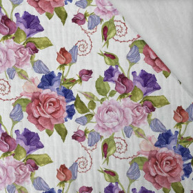 ROSEN BLUMEN MS. 2 (BLÜHENDE WIESE) - Baumwoll Musselin