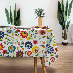 LOWICZ FOLKLORE / weiß - Webware für Tischdecken