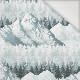 SCHNEEBEDECKTE GIPFEL (WINTER IM GEBIRGE) / groß - Nylonstoff PUMI