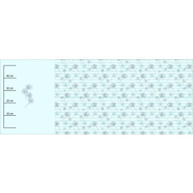 GLITTER PUSTEBLUMEN (LIBELLEN UND PUSTEBLUMEN) - panoramisches Paneel  Sommersweat (60cm x 155cm)