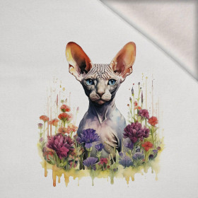 WATERCOLOR SPHINX - Paneel (60cm x 50cm) Wintersweat angeraut mit Elastan ITY