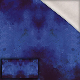DARK BLUE SPECKS - Paneel (80cm x 155cm) Wintersweat angeraut mit Elastan ITY