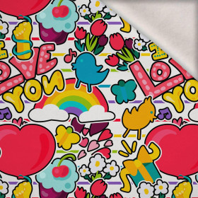 BUNTE STICKER MS. 2 - Wintersweat angeraut mit Elastan ITY