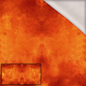 ORANGE SPECKS - Paneel (80cm x 155cm) Wintersweat angeraut mit Elastan ITY