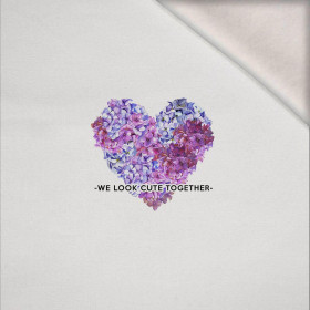 WE LOOK CUTE TOGETHER - Paneel (60cm x 50cm) Wintersweat angeraut mit Elastan ITY