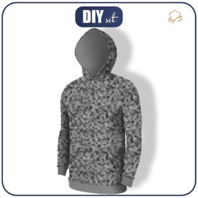 HERREN HOODIE (COLORADO) - PIXEL MS.2 / grau - Nähset