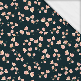 ROSA BLUMEN M. 4 / schwarz- Single Jersey mit Elastan ITY