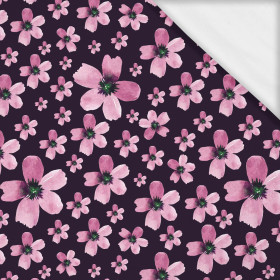 ROSA BLUMEN M. 5 / schwarz- Single Jersey mit Elastan ITY